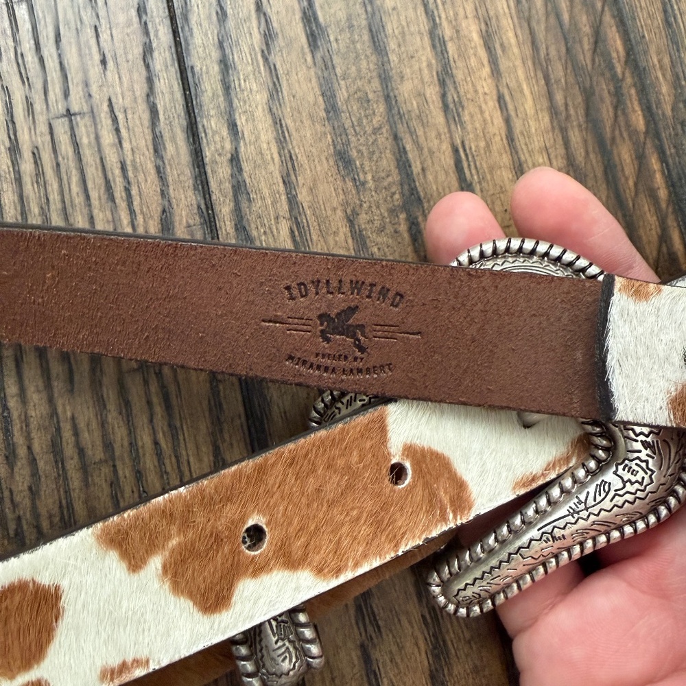 IDYLLWIND cow print belt XL